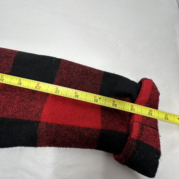 GARNET HILL Women Wool Pea Coat Jacket Sz 6 Buffalo Check Plaid Toggle Close - Picture 9 of 12